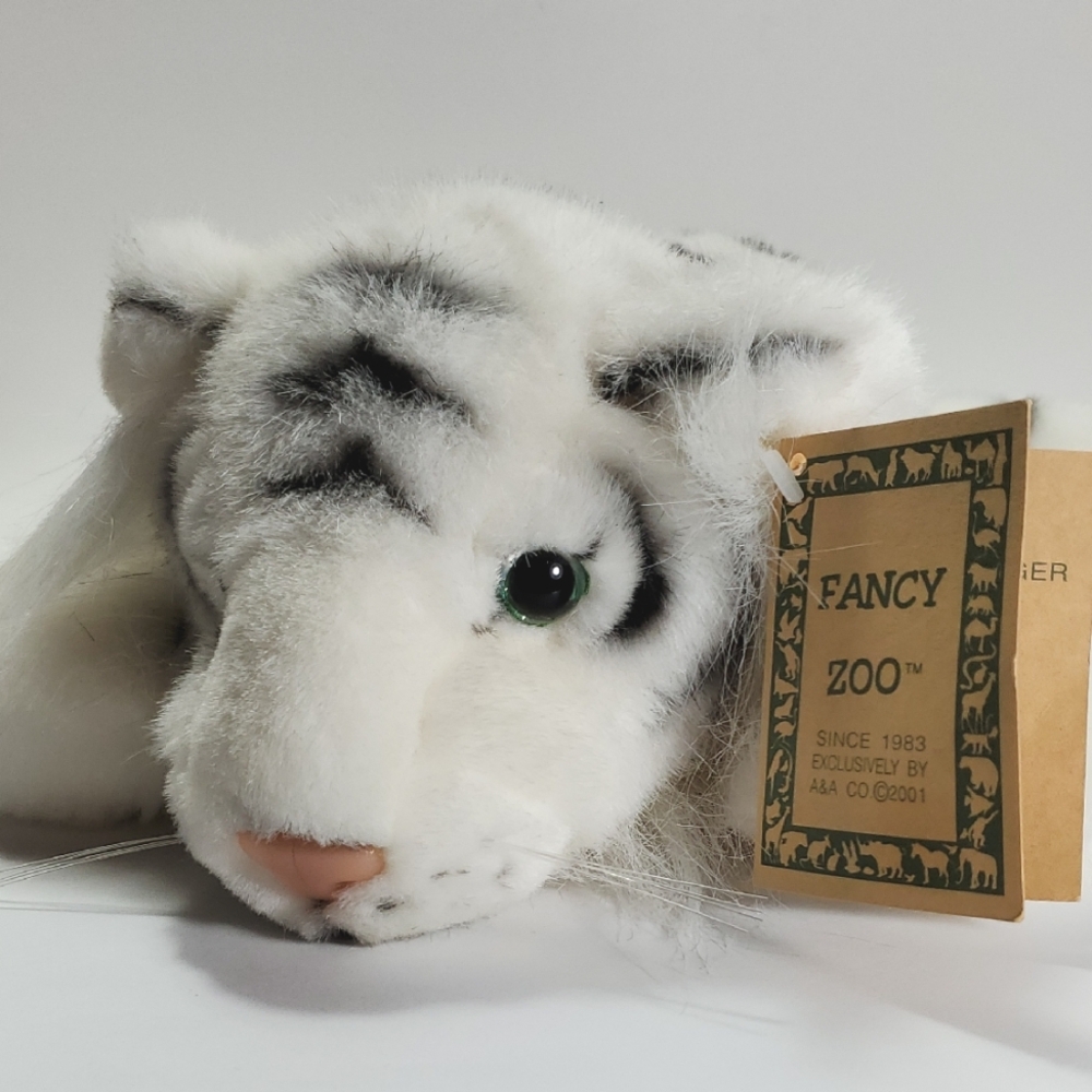 Fancy Zoo, "Lying White Tiger" Plush